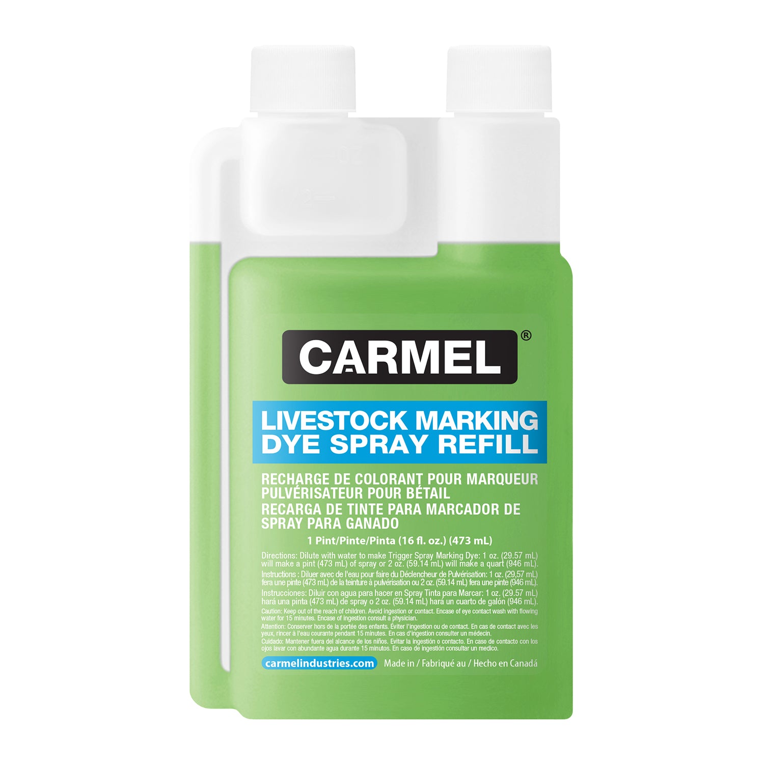 Recarga de spray de tinte para marcado de ganado