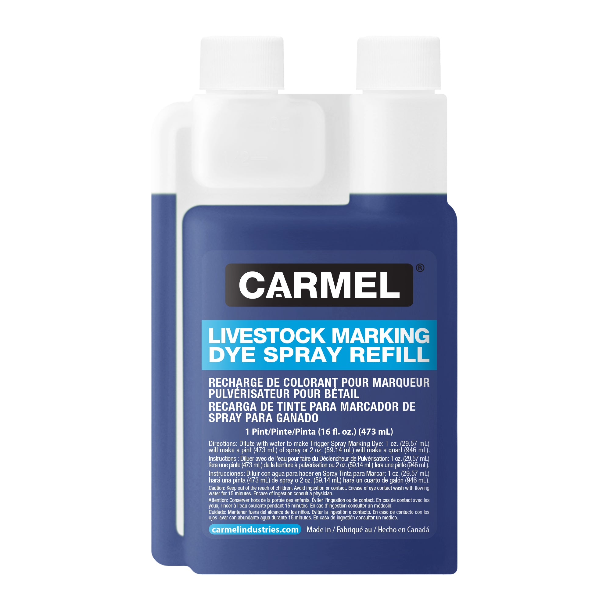 Recarga de spray de tinte para marcado de ganado