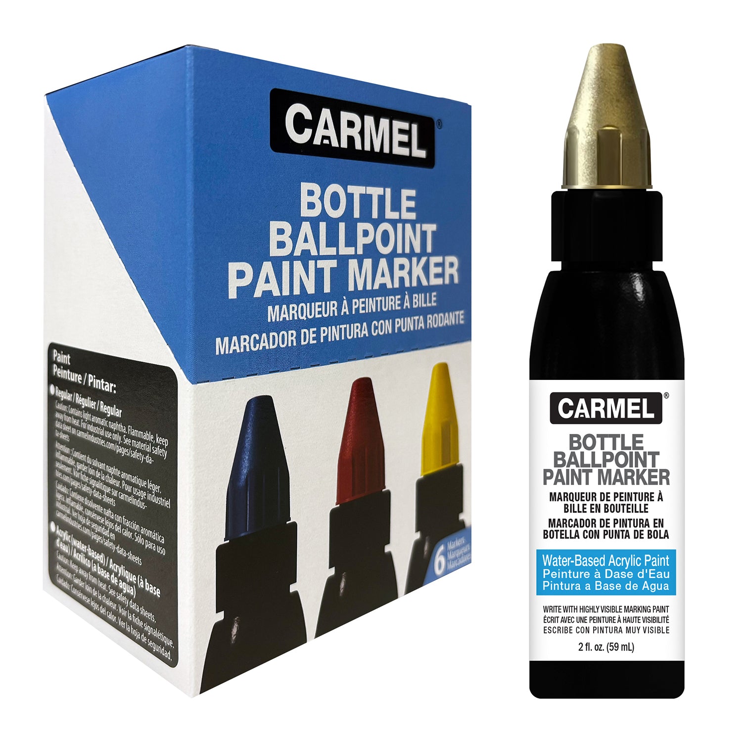 Marqueur à peinture acrylique à bille pour bouteille