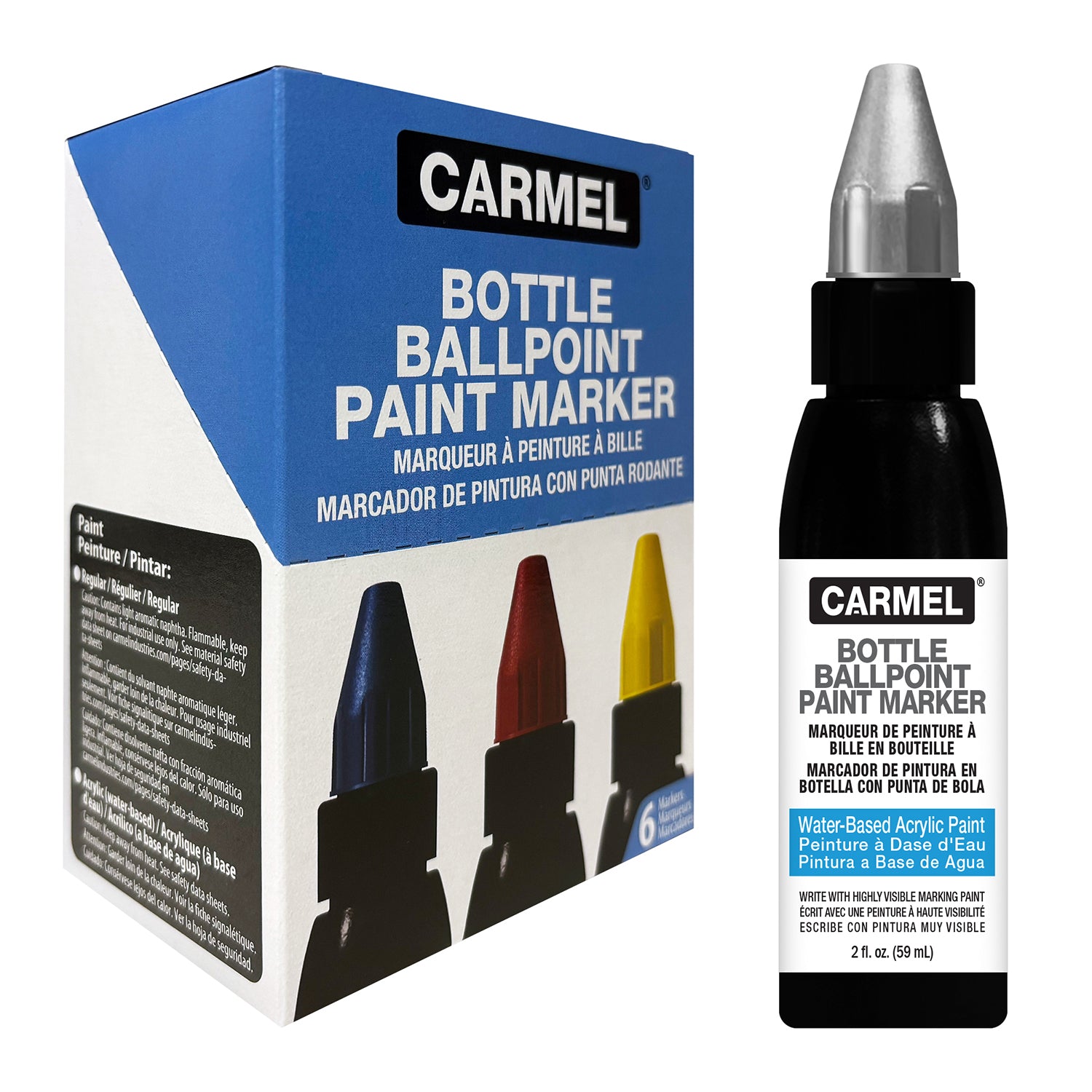 Marqueur à peinture acrylique à bille pour bouteille