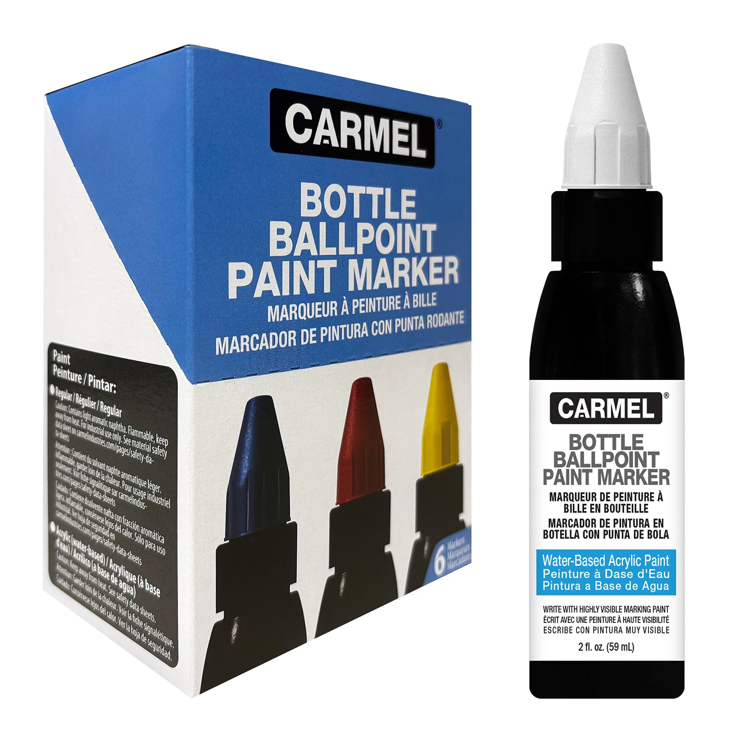 Marqueur à peinture acrylique à bille pour bouteille