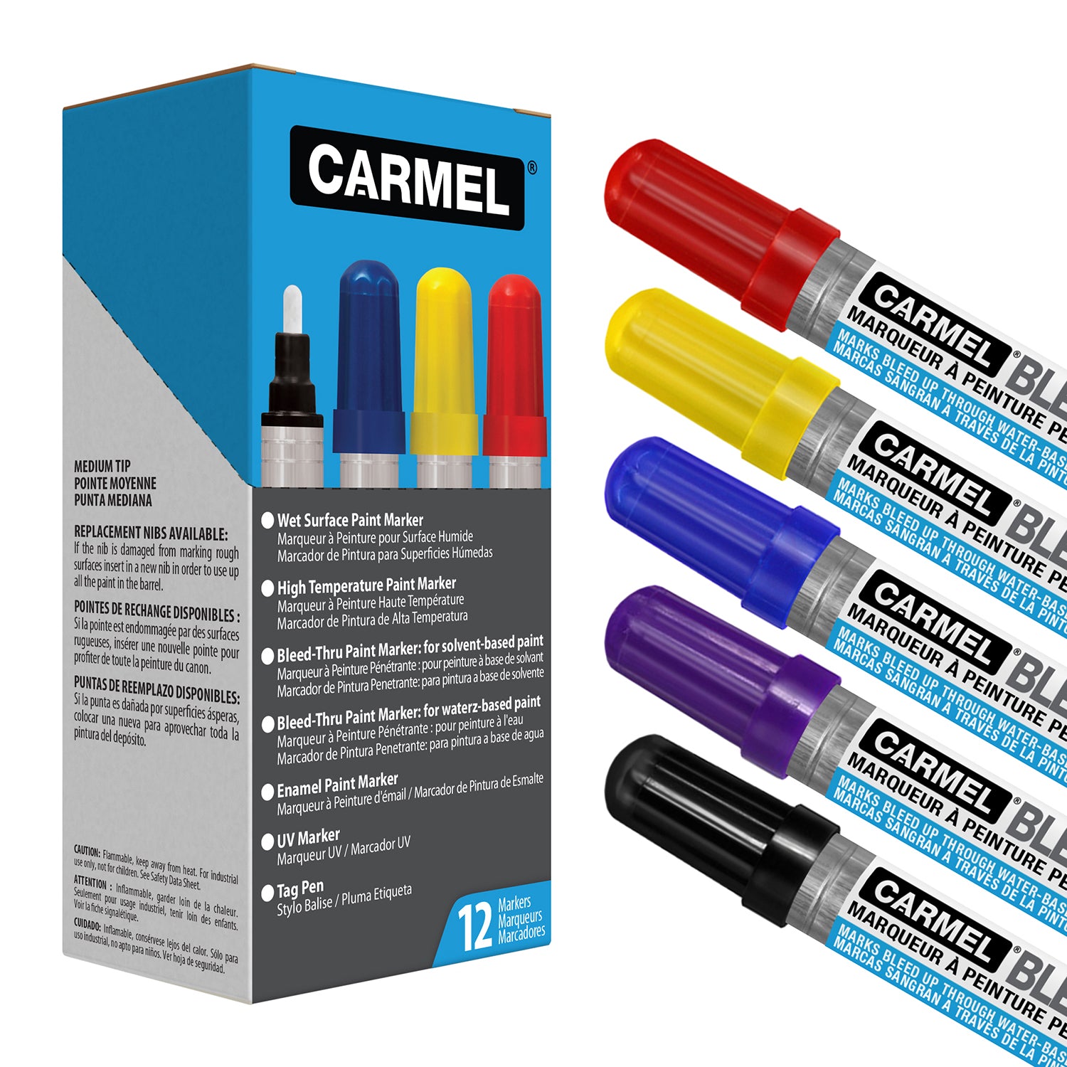 Bleed-Thru Paint Marker - Box of 12