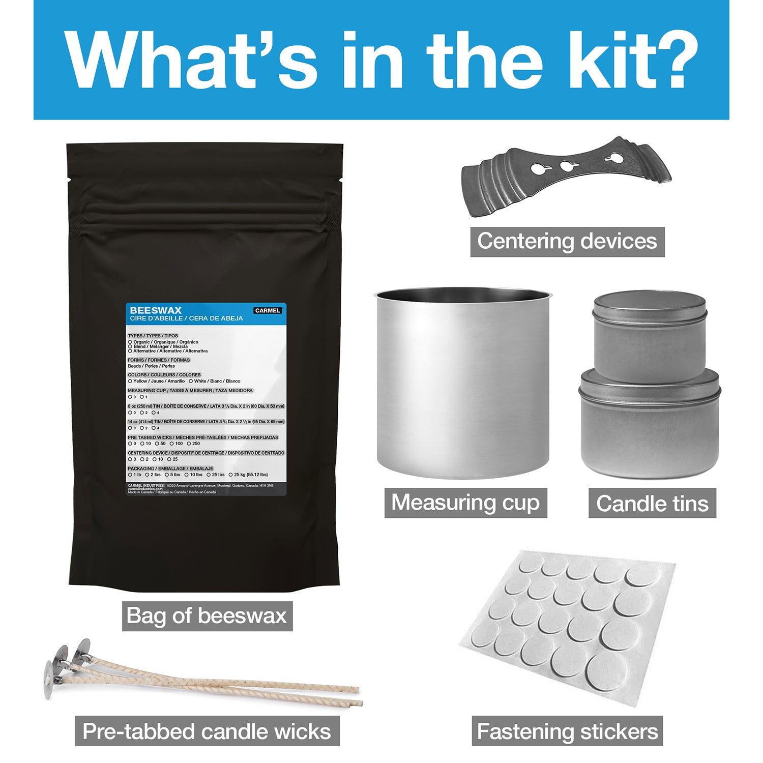 Candle Making Kit with Beeswax