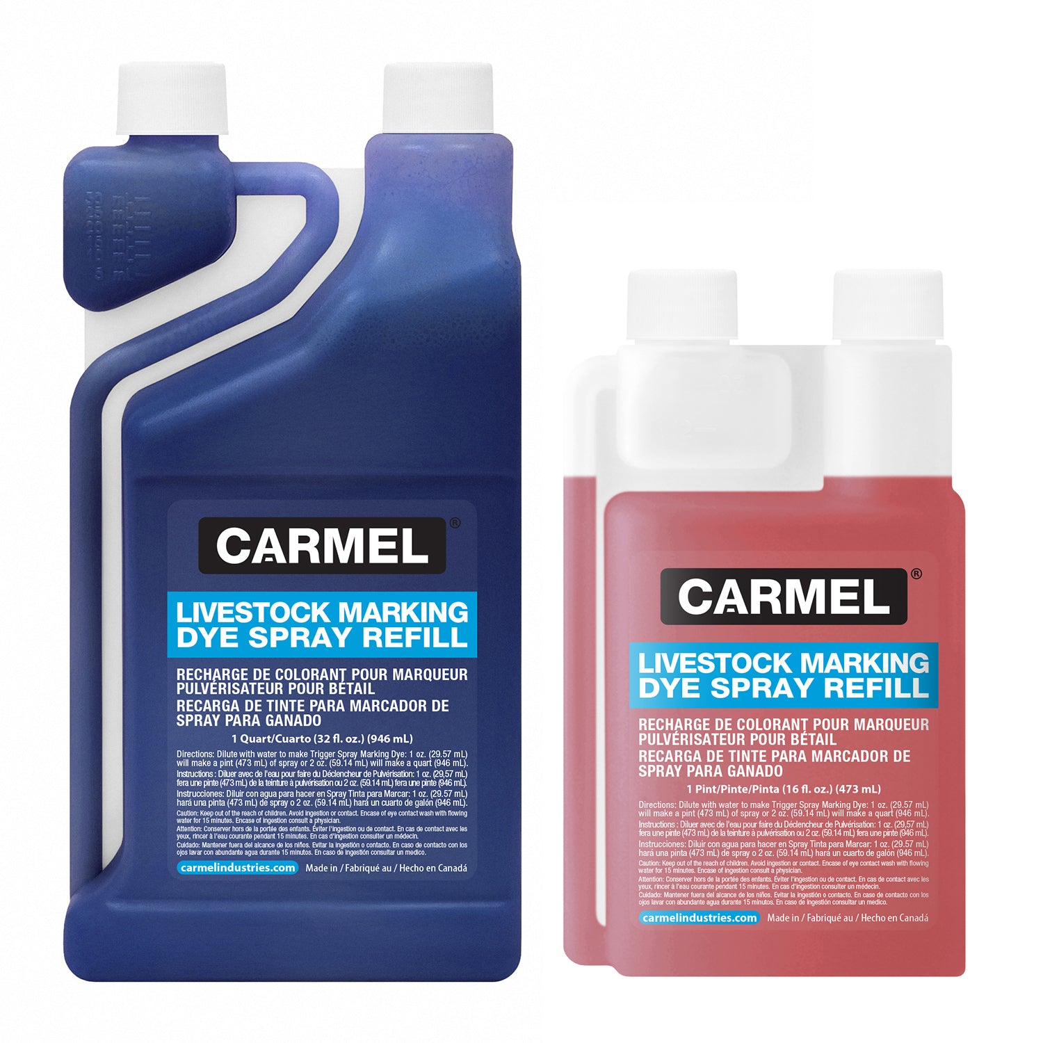 Recarga de spray de tinte para marcado de ganado