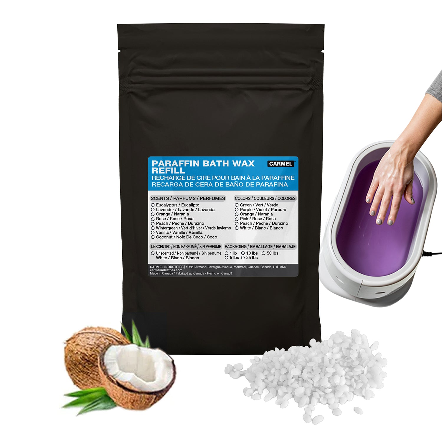 Recarga de cera para el baño de parafina