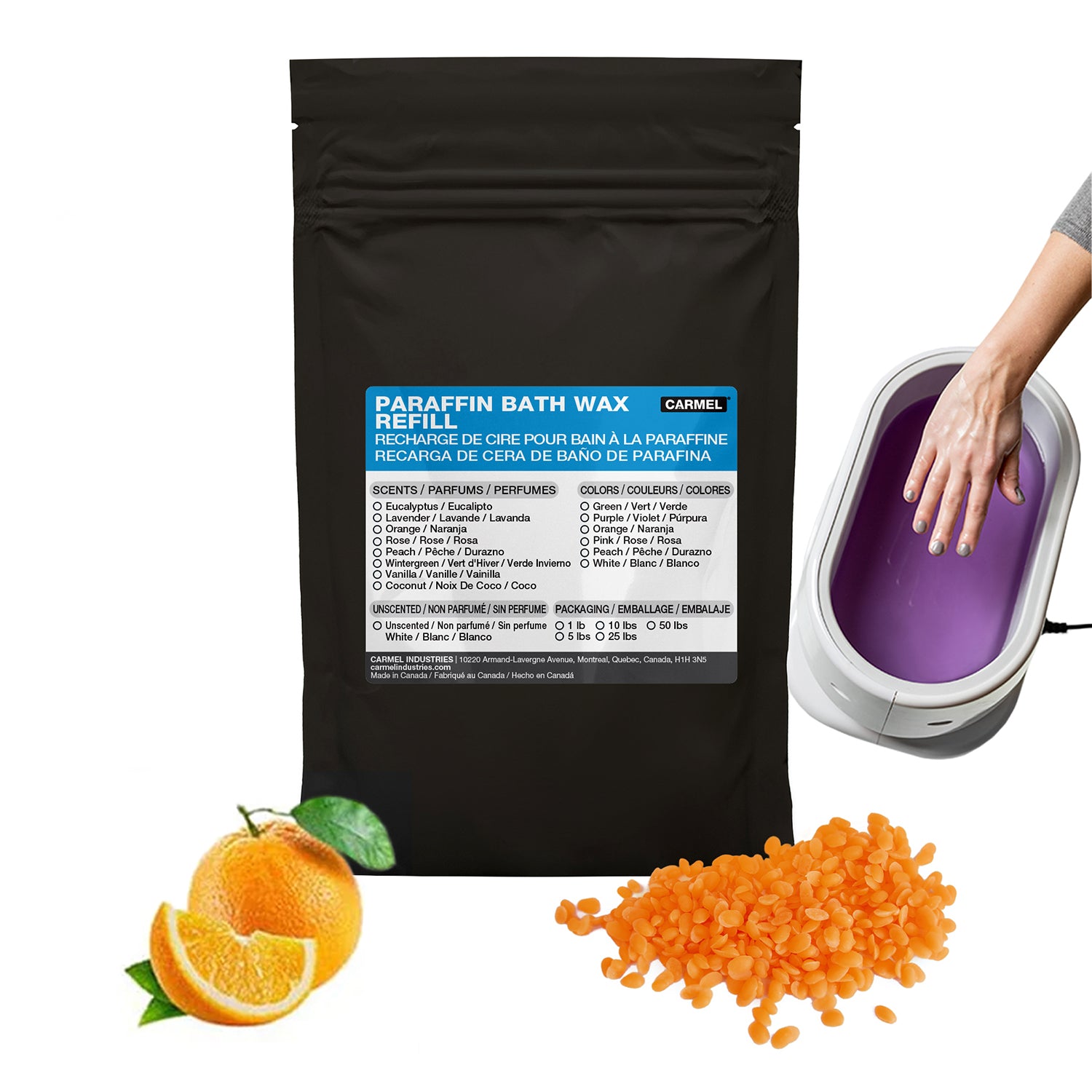 Recarga de cera para el baño de parafina