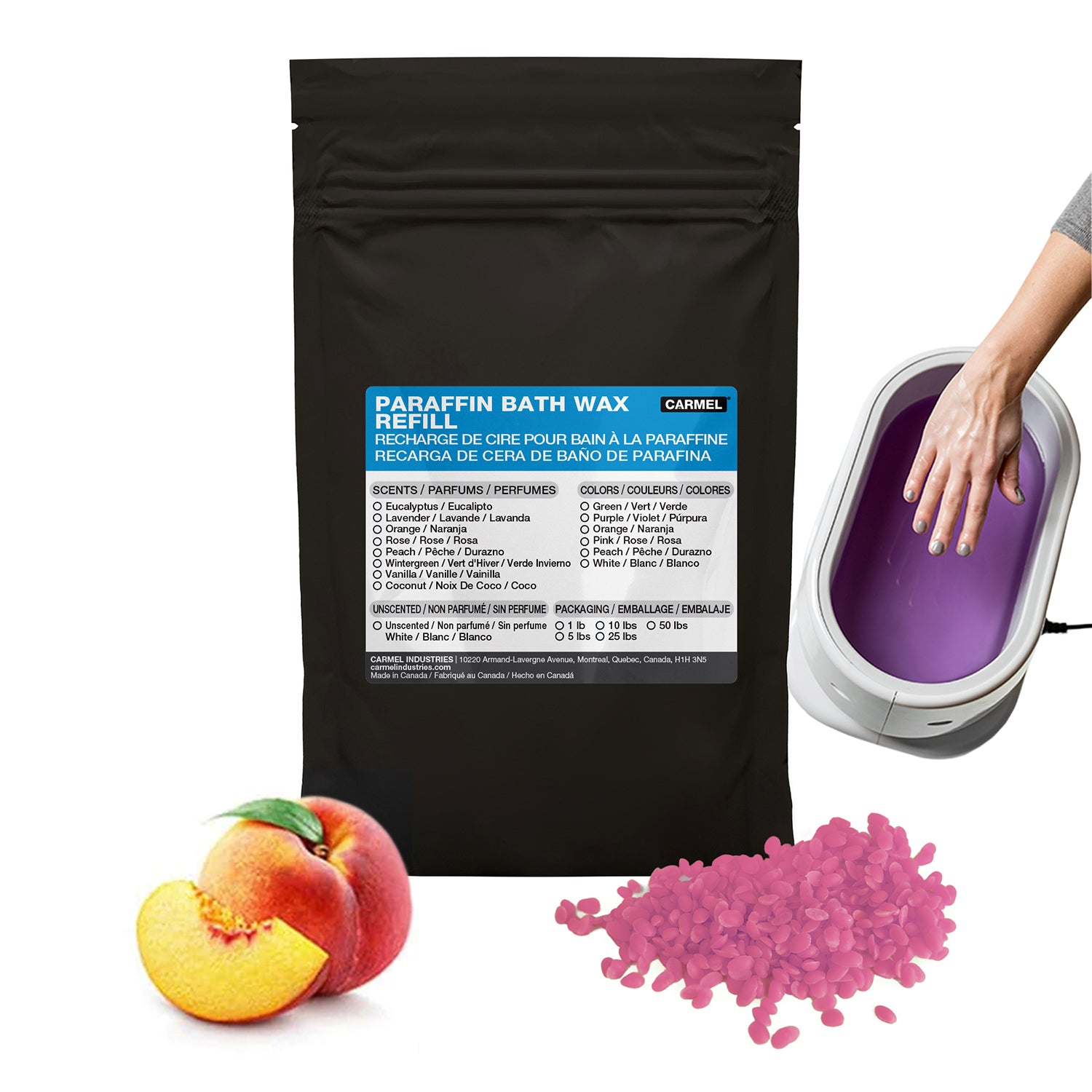 Recarga de cera para el baño de parafina