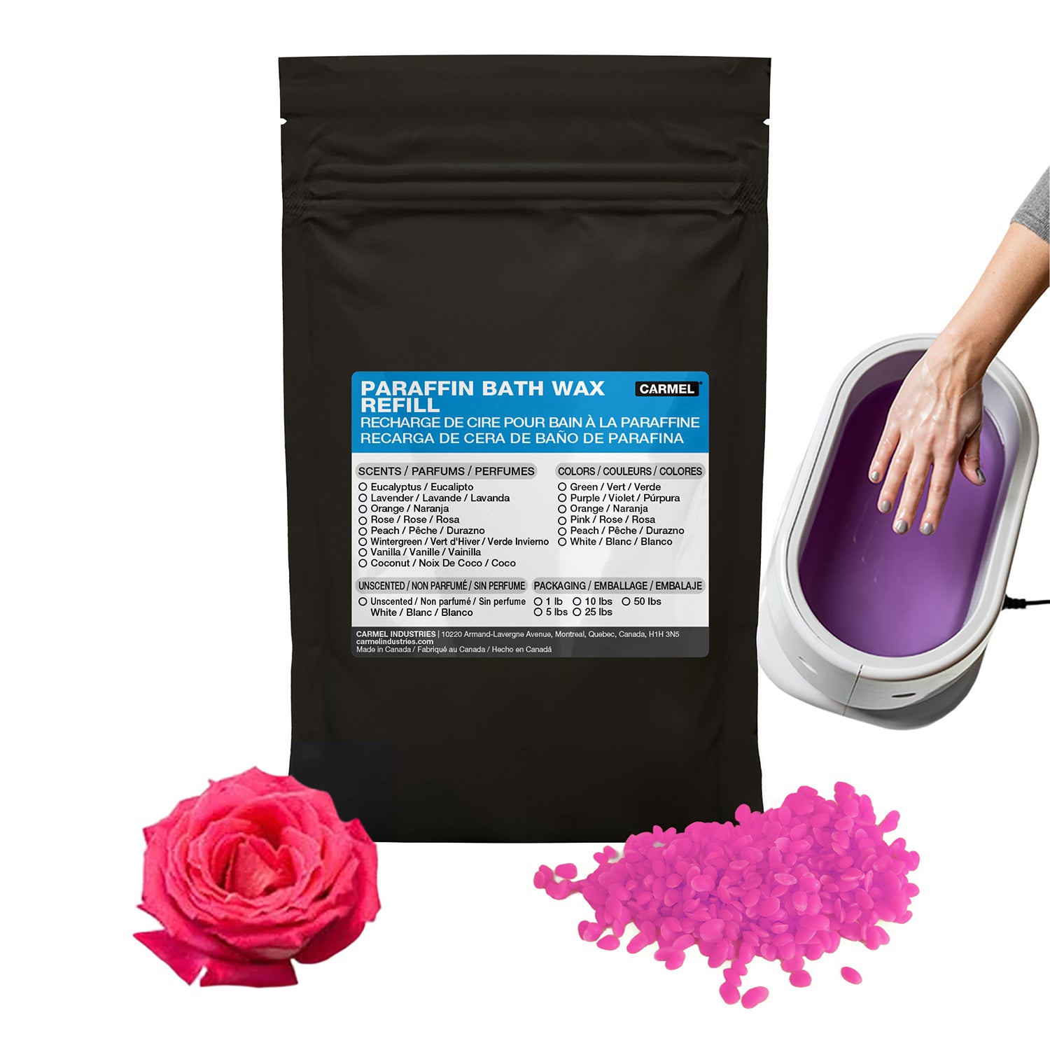 Recarga de cera para el baño de parafina