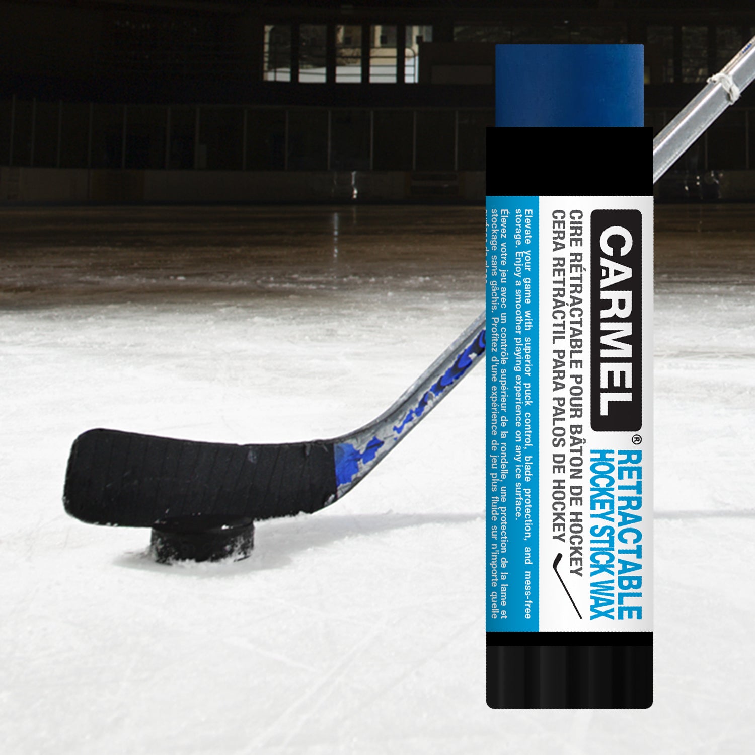 Cire pour bâton de hockey rétractable