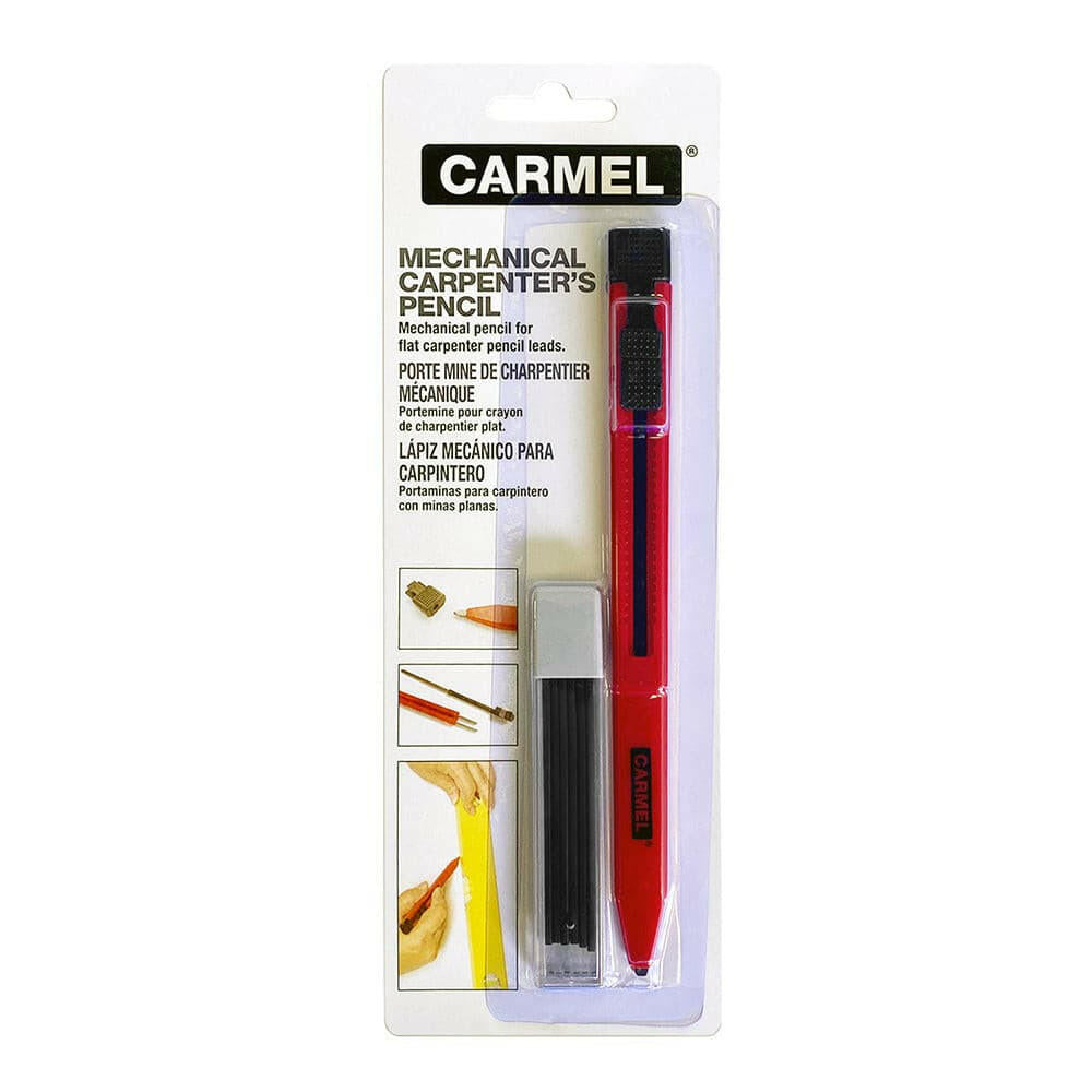 Fdit Kit de lápices mecánicos para carpintería, kit de lápiz de carpintero  de 1.7 pulgadas, punta de metal de 0.110 in, sacapuntas integrado