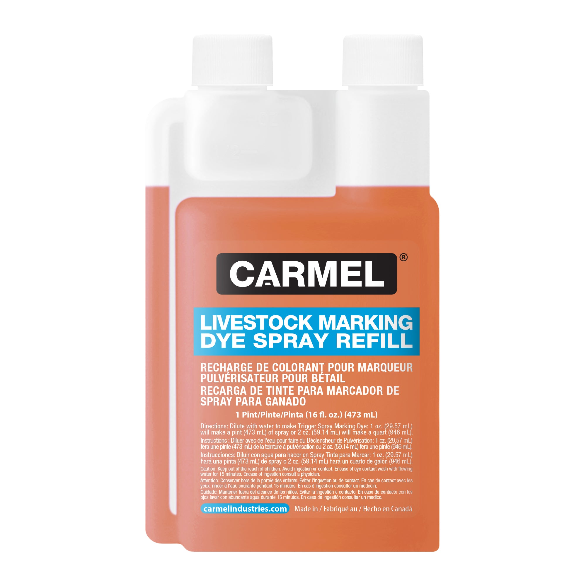 Recarga de spray de tinte para marcado de ganado