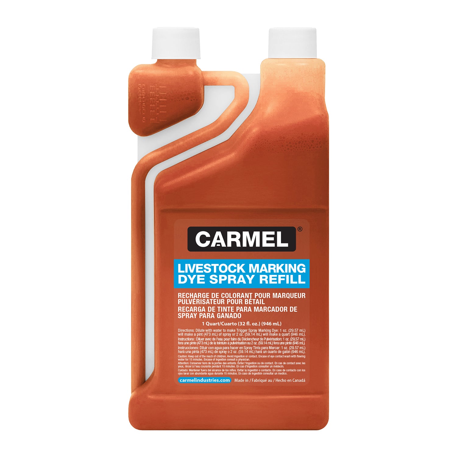 Recarga de spray de tinte para marcado de ganado