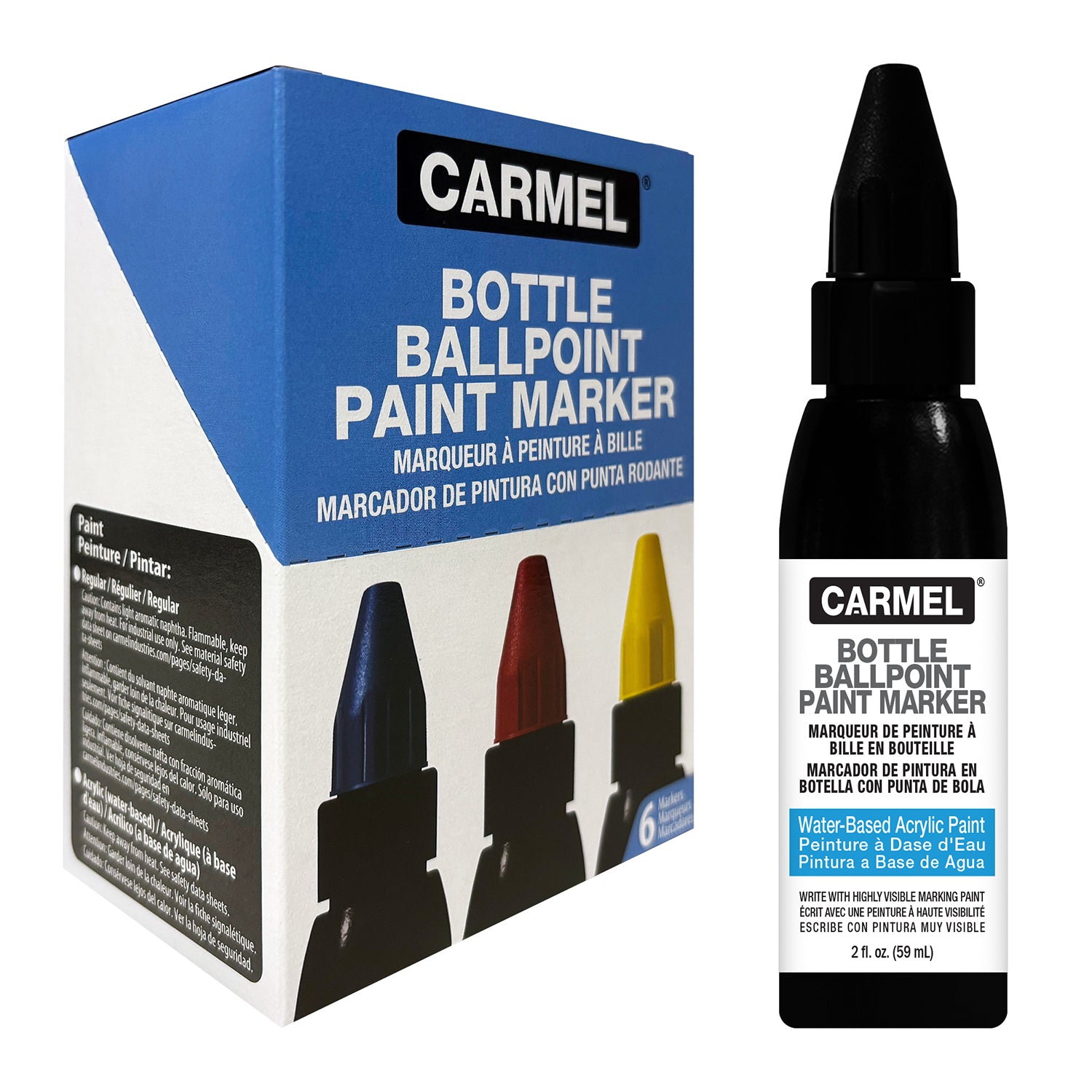 Marqueur à peinture acrylique à bille pour bouteille