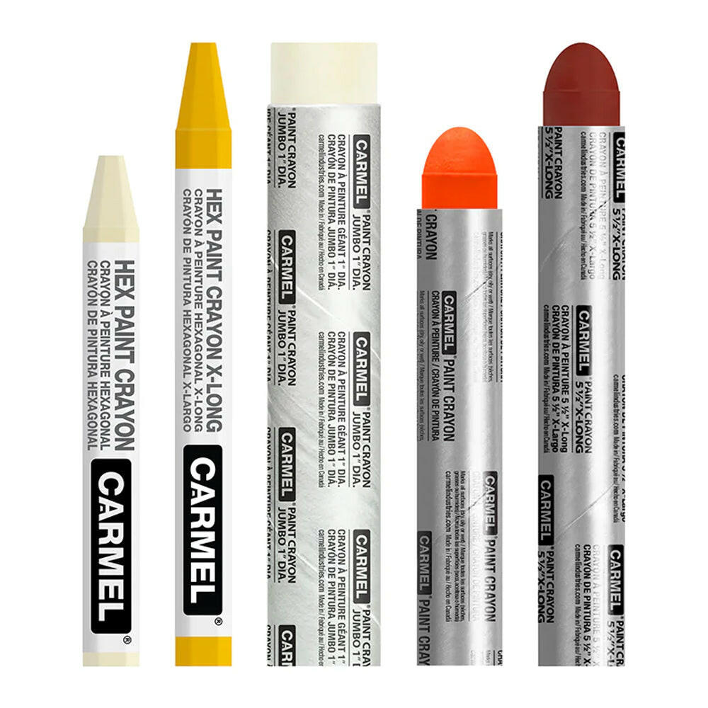 Hex Smooth Surface Paint Crayon - Windshield & Glass Marker | Carmel Yellow / Box of 12