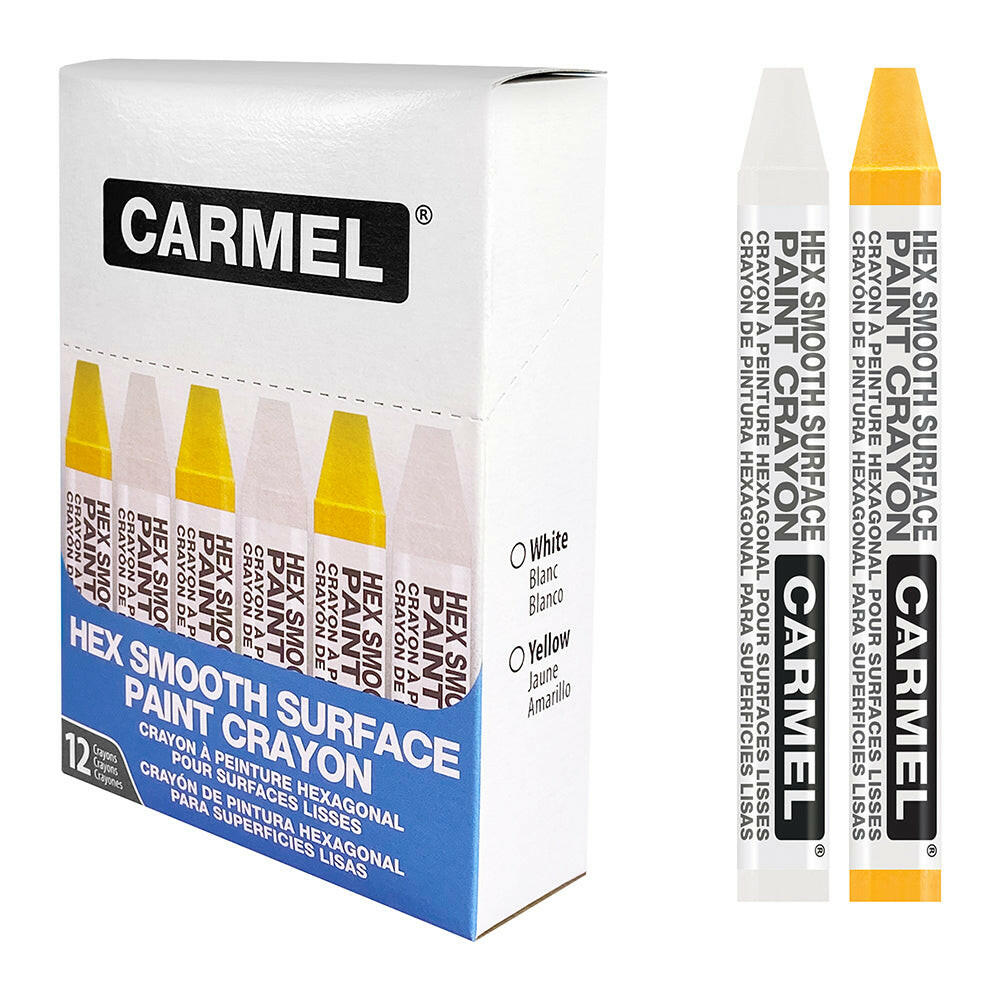 Hex Smooth Surface Paint Crayon - Box of 12
