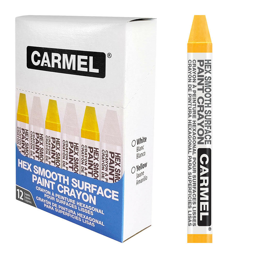 Hex Smooth Surface Paint Crayon - Box of 12